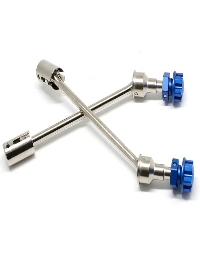 XBERSTAR RC Car Drive Shaft for 1/10 Traxxas MAXX WideMaxx RC Car Vehicle Front Rear Drive Shaft Universal Drive Shaft CVD (Silver+Blue) - Image 3
